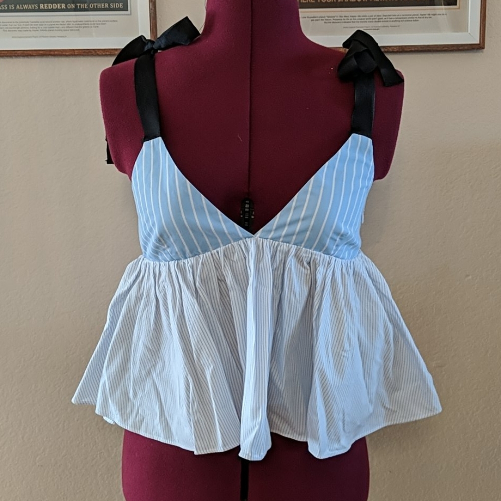 Blue Zara Teddy Top